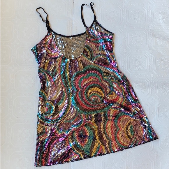 Free People Multicolor Sequin Chemise - Picture 3 of 5